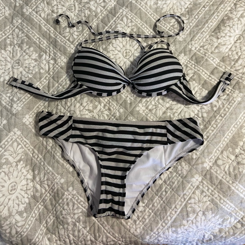 Silver & Black bikini